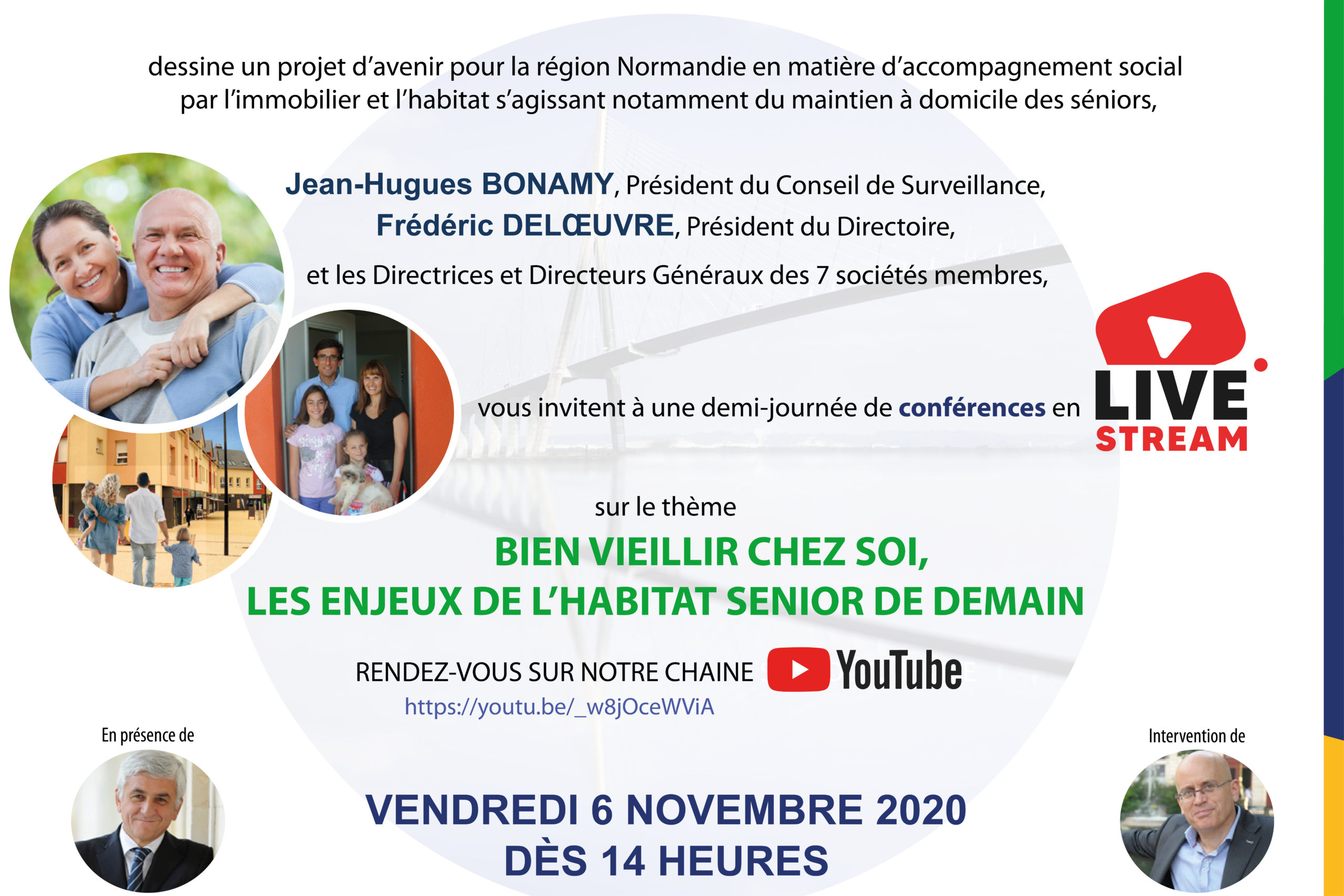 Live le vendredi 6 novembre sur le thème « BIEN VIEILLIR CHEZ SOI, LES ENJEUX DE L’HABITAT SENIOR DE DEMAIN »